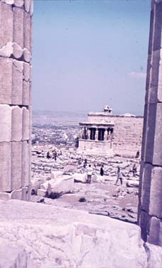 Blick ber die Akropolis auf Athen